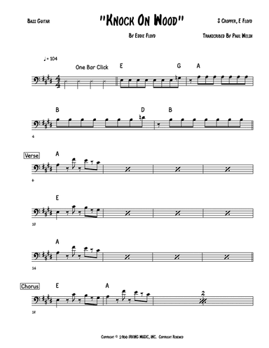 Knock On Wood (arr. Accubass)