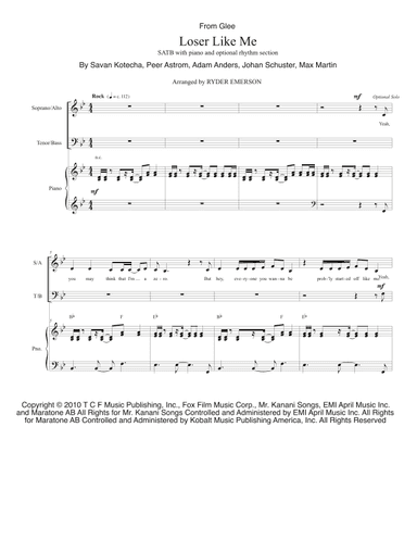 Loser Like Me (arr. Ryder Emerson)