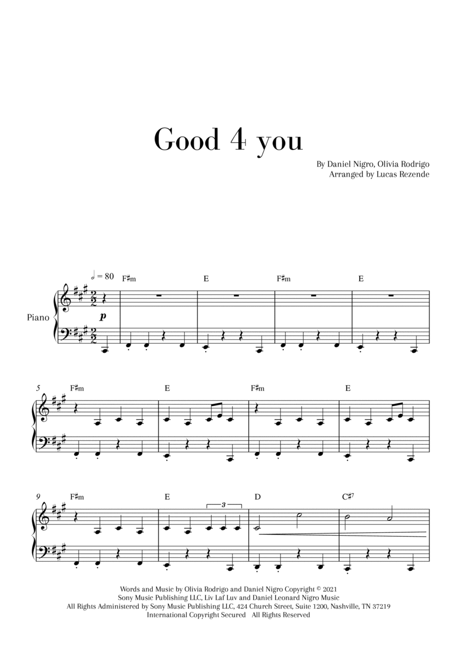 Good 4 U (arr. Lucas Rezende)