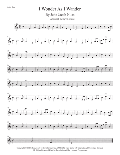 I Wonder As I Wander (arr. Kevin Busse)
