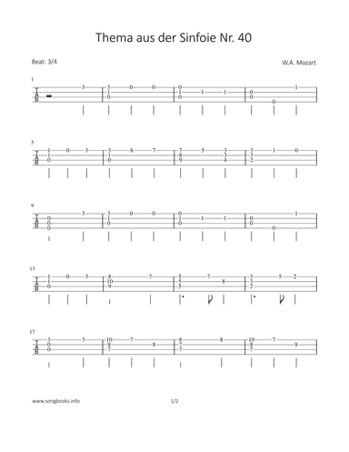 Thema aus der Sinfonie Nr. 40 (arr. Bettina Schipp)