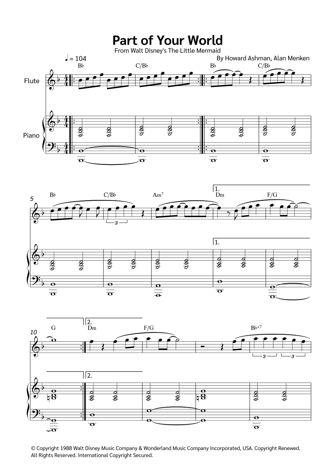Part Of Your World (arr. Jackson Spindler)