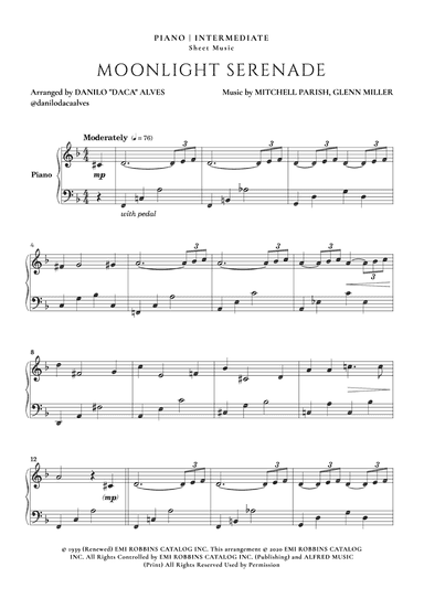 Moonlight Serenade (arr. Danilo "Daca" Alves)