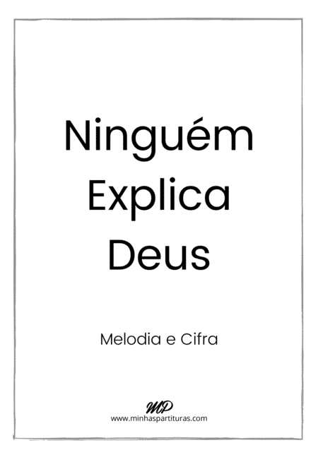 Ninguem Explica Deus (arr. Fabio Britto)