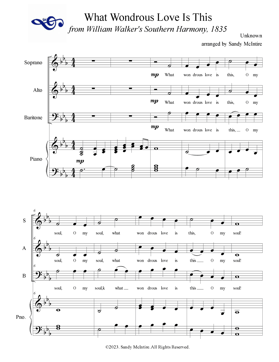 What Wondrous Love Is This (arr. Sandy McIntire)