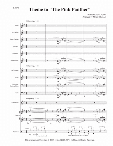 The Pink Panther from THE PINK PANTHER (arr. Mike Hyziak)