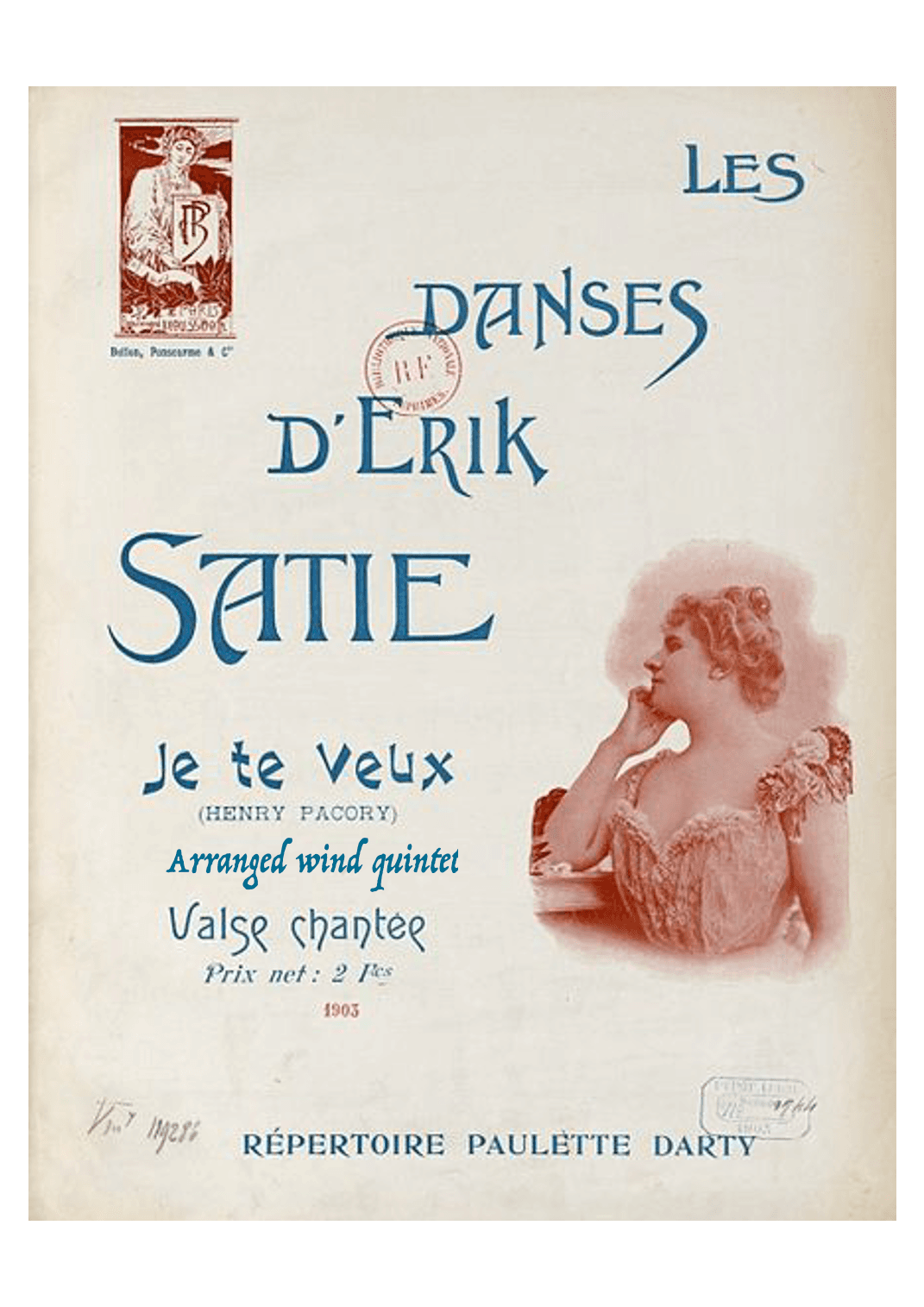Satie: Je Te Veux - wind quintet (arr. Ray Thompson)