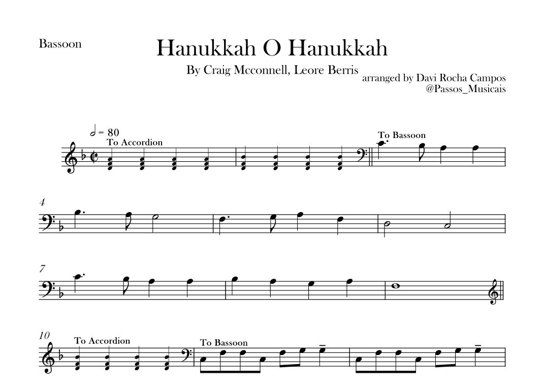 Hanukkah O Hanukkah (arr. Davi Rocha Campos)