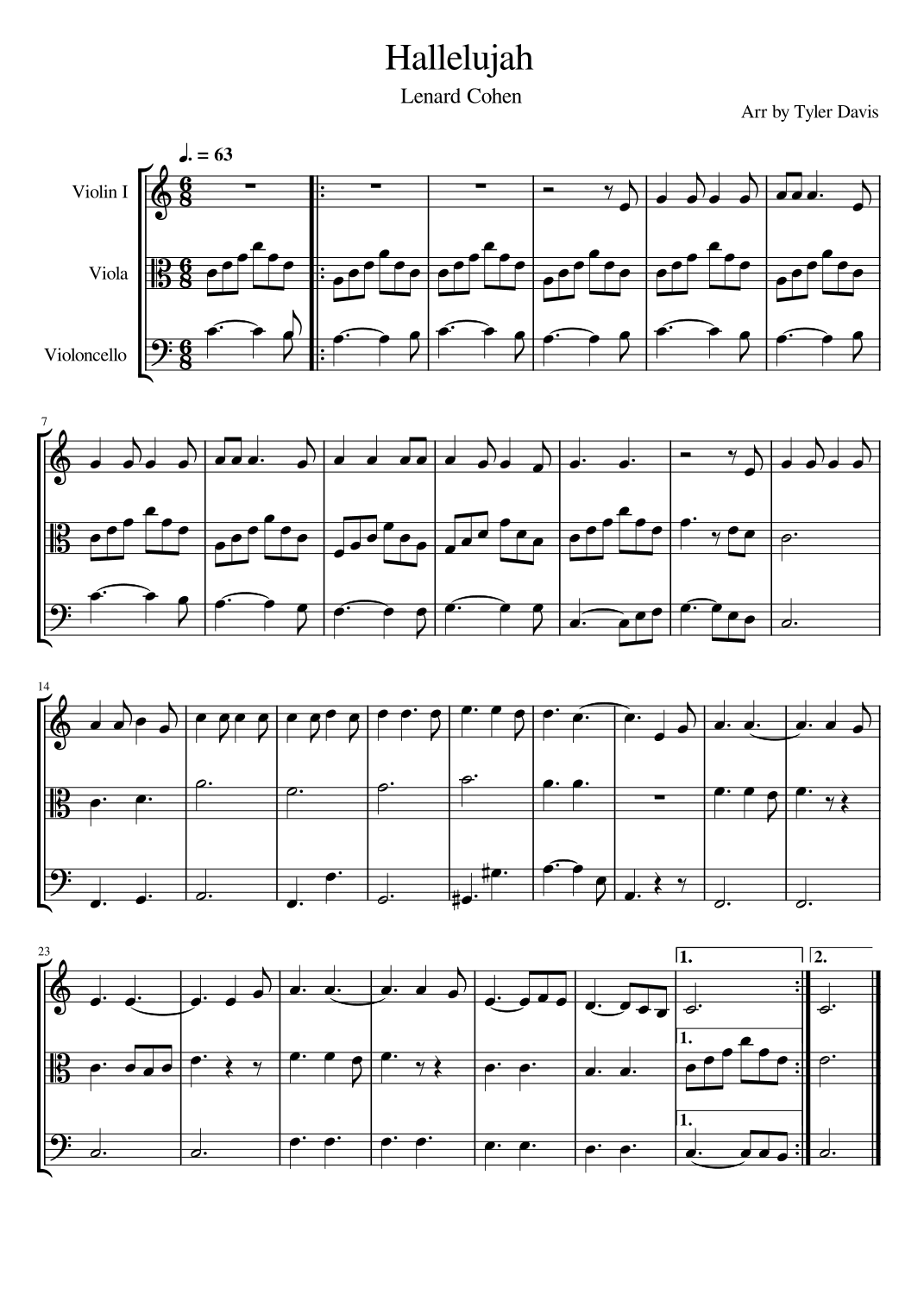 Hallelujah (arr. Tyler Davis)