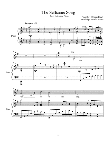 "The Selfsame Song" (Low Voice)