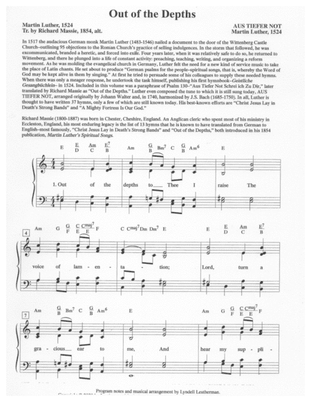 Out of the Depths (arr. Lyndell Leatherman)