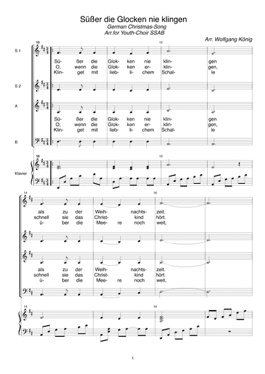 Süßer die Glocken nie klingen (arr. Wolfgang König)