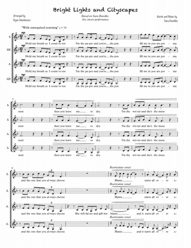 Bright Lights And Cityscapes (arr. Ryan Hutcherson)