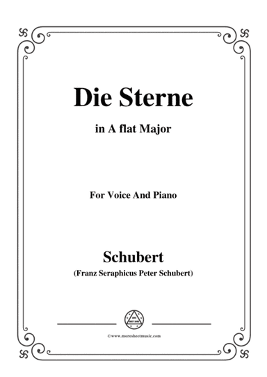 Schubert-Die Sterne,in A flat Major,for Voice&Piano (arr. MSM)