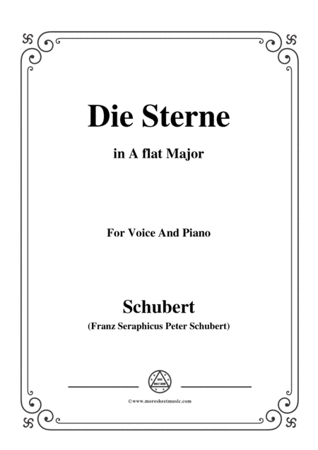 Schubert-Die Sterne,in A flat Major,for Voice&Piano (arr. MSM)