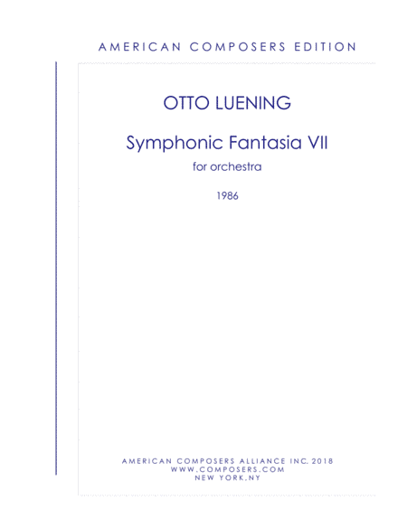 [Luening] Symphonic Fantasia No. 7