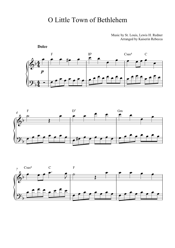 O Little Town of Bethlehem (Music box version) (arr. Kaiserin Rebecca)