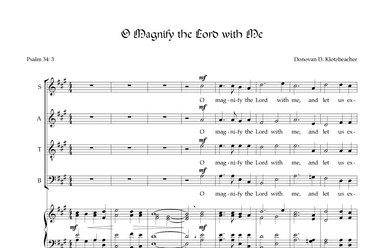 O Magnify the Lord with Me