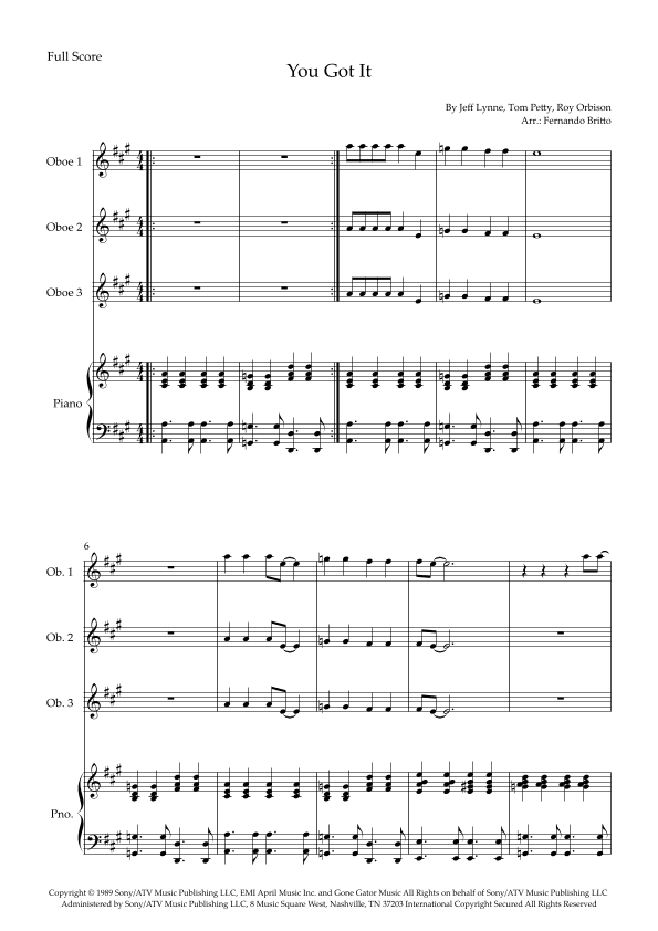 You Got It (arr. Fernando Britto)