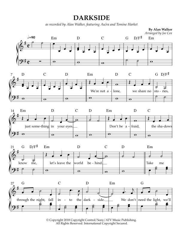 Darkside (arr. Joe Cox)