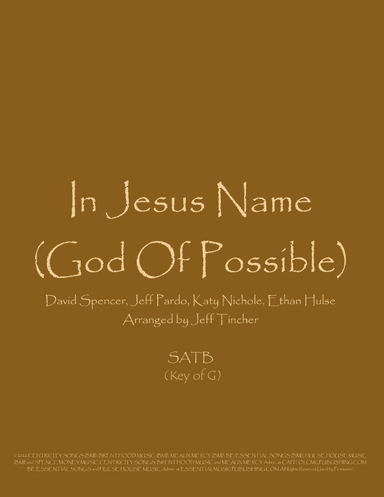 In Jesus Name (god Of Possible) (arr. Jeff Tincher)