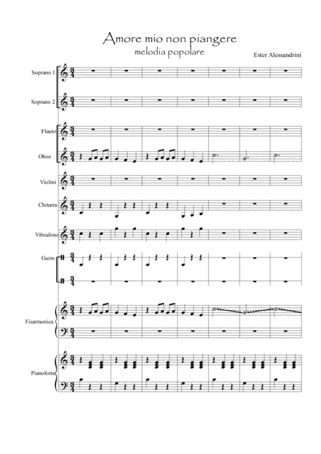 Amore mio non piangere (arr. Ester Alessandrini)