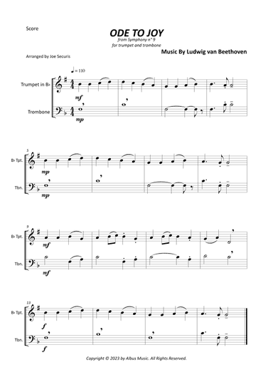 Ode To Joy (arr. Joe Securis)