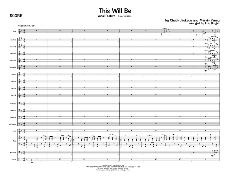 This Will Be (arr. Eric Burger Music)