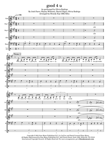 Good 4 U (arr. Brandy Kay Riha / BK Riha)
