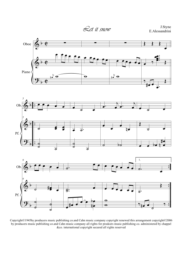 Let It Snow! Let It Snow! Let It Snow! (arr. Ester Alessandrini)