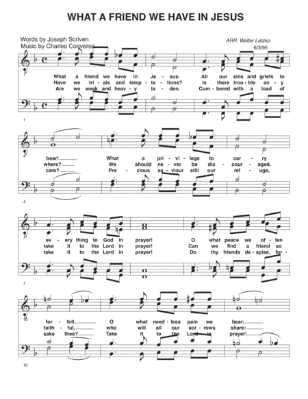 God Is There (with "what A Friend We Have In Jesus") (arr. Walter Latzko)