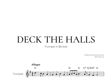 Deck The Halls (Trumpet Solo) - Christmas Carol (arr. Pedro Merendi)
