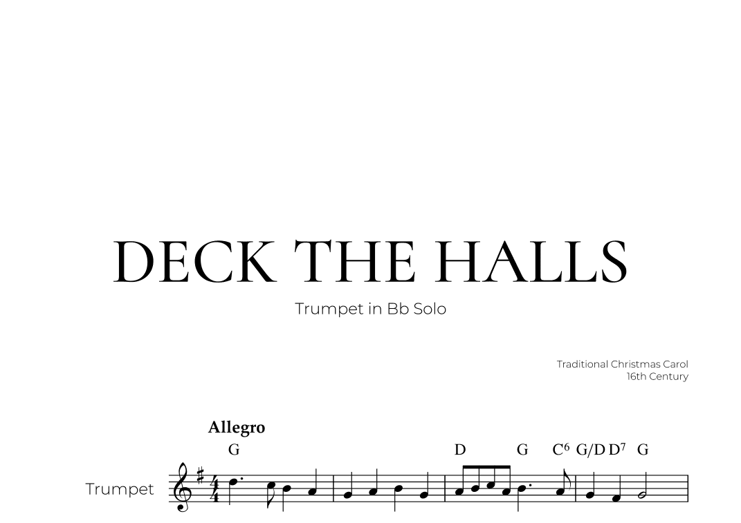 Deck The Halls (Trumpet Solo) - Christmas Carol (arr. Pedro Merendi)