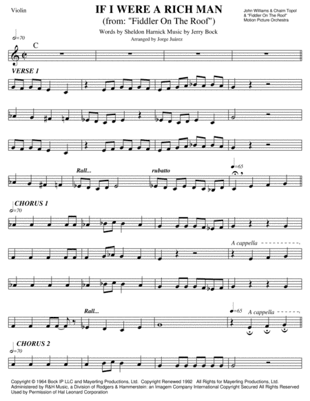 If I Were A Rich Man (arr. Jorge Juárez)