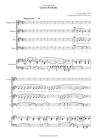Luna d'estate (arr. Maurizio Chiavaroli)