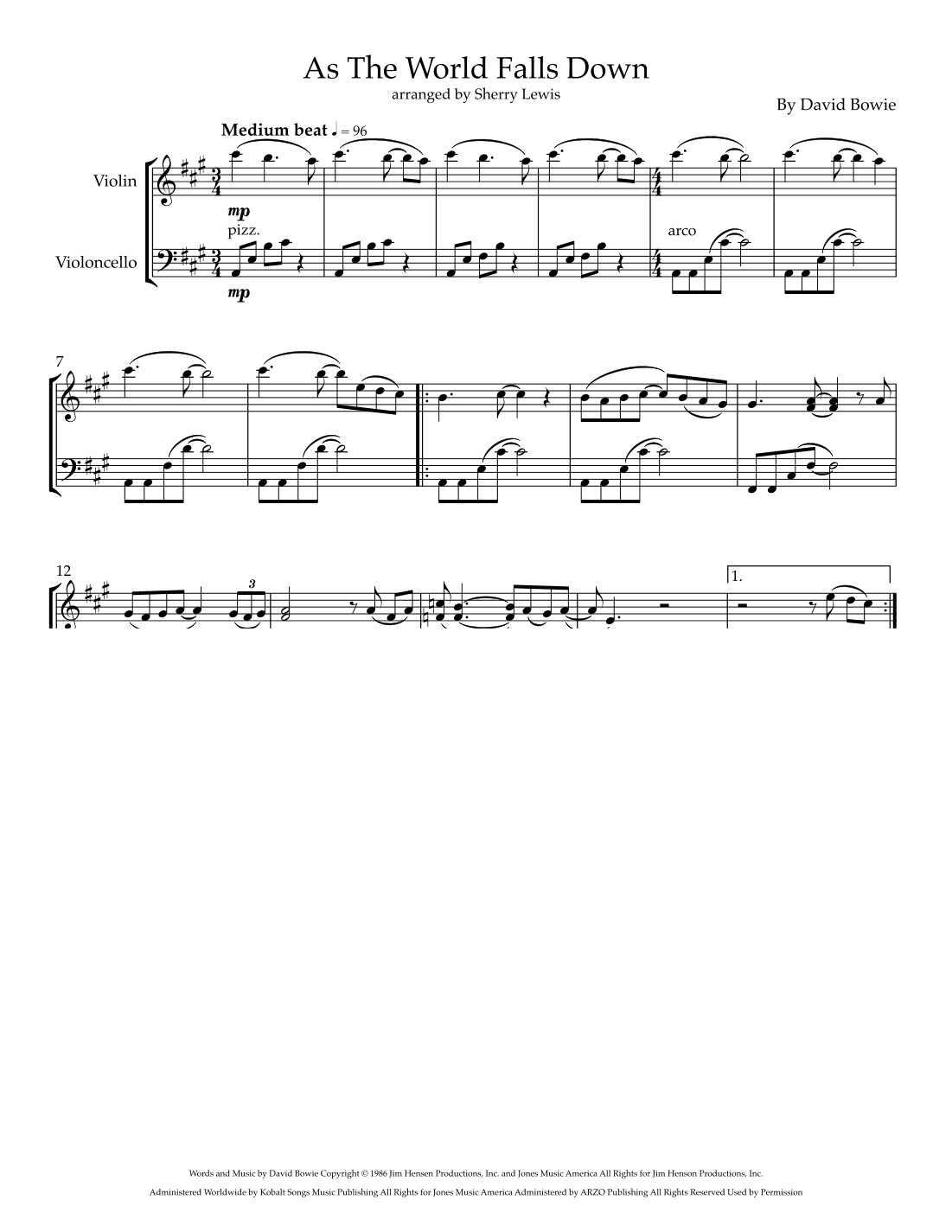 As The World Falls Down (arr. Sherry Lewis)