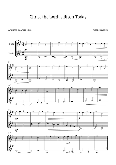 Christ the Lord is Risen Today (arr. André Nusa)