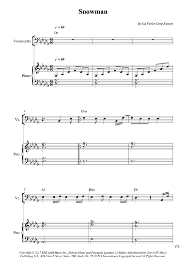 Snowman (arr. Wesley S. SIlva)