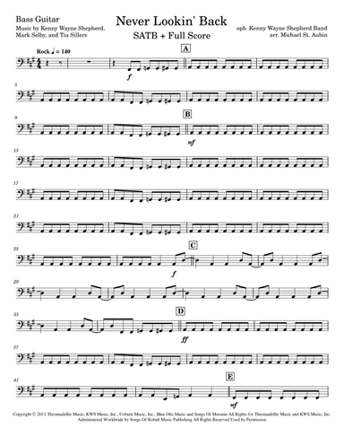Never Lookin' Back (arr. Michael St. Aubin)