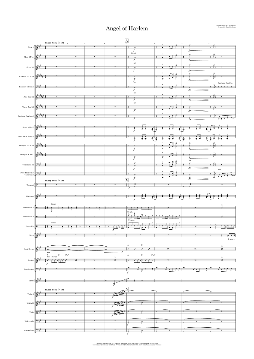 Angel Of Harlem (arr. Daryl McKenzie)