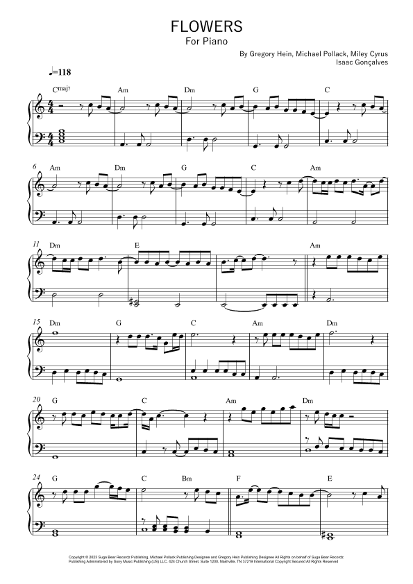 Flowers (arr. Isaac Gonçalves)