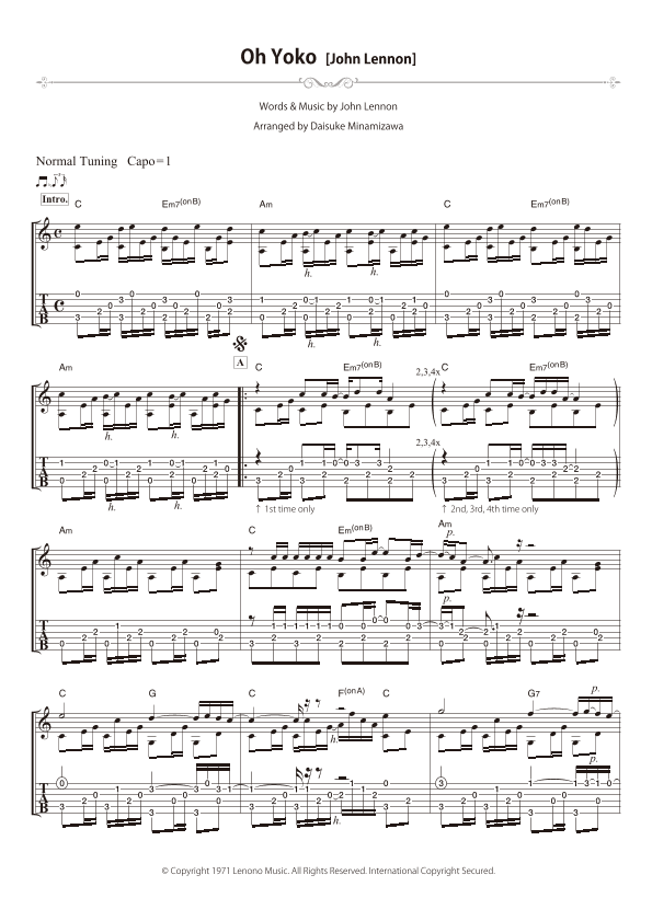 Oh Yoko (arr. Daisuke Minamizawa)