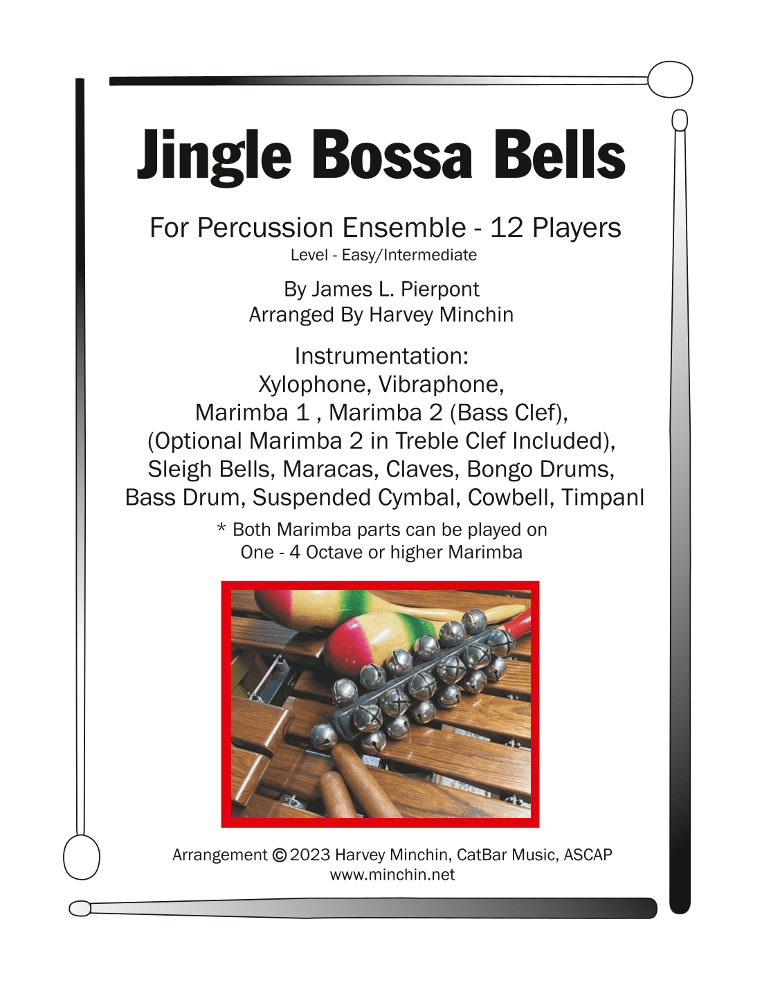 Jingle Bossa Bells for Percussion Ensemble (arr. Harvey Minchin)