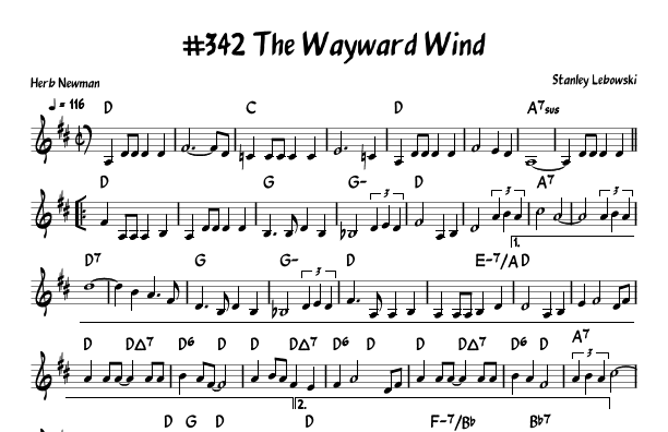 The Wayward Wind (arr. John Fries)
