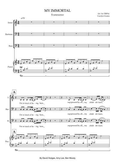 My Immortal (arr. Carolyn Goates)