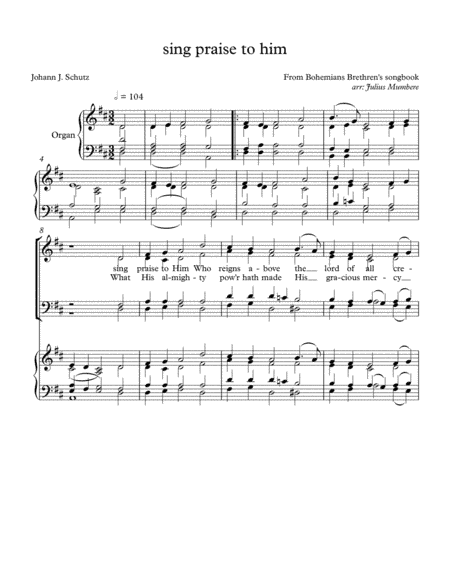 Sing Praise to Him (arr. Julius Mumbere)