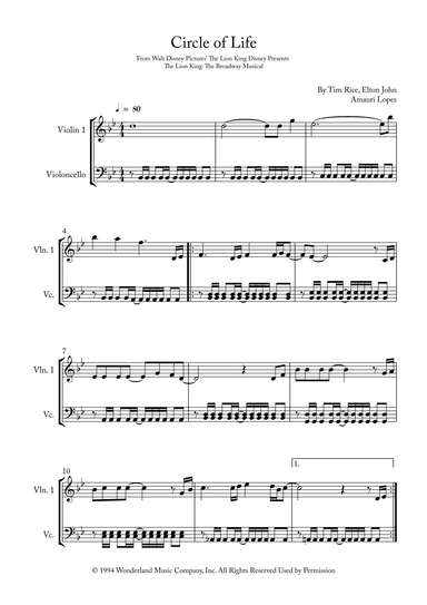 Circle Of Life (arr. Amauri Lopes)