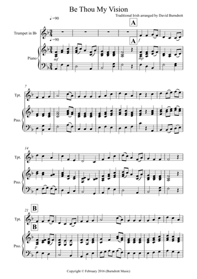 Be Thou My Vision for Trumpet and Piano (arr. David Burndrett)