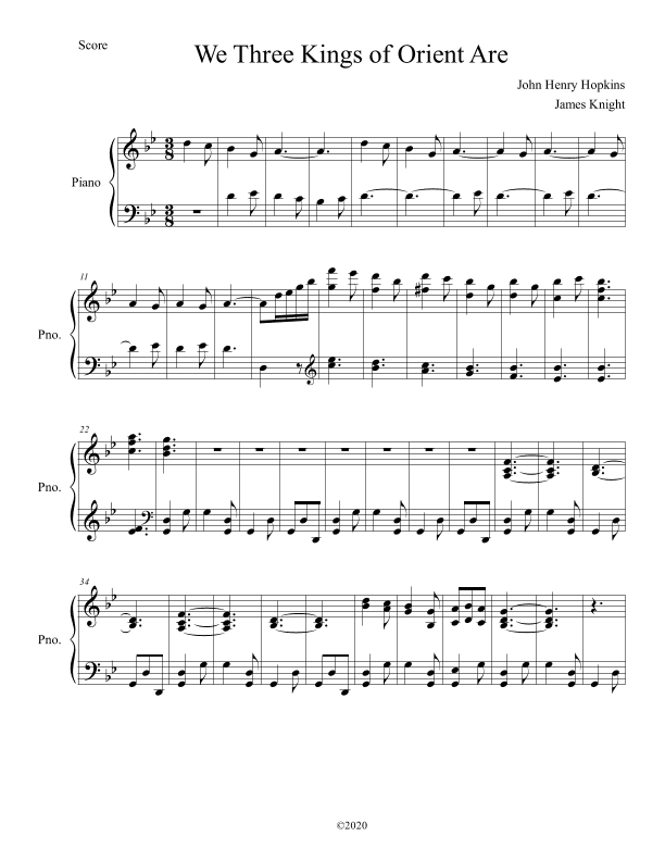 We Three Kings (arr. James Knight)