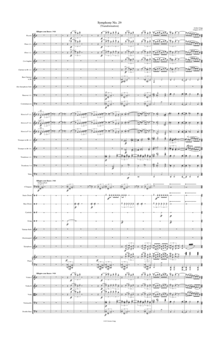 Symphony No.29 (Transformation) Score and parts